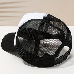 Peace Sign Print Baseball Cap Breathable Trucker Hat Adjustable Sun Hats