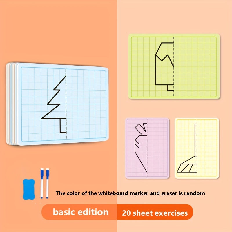 Cartoon Lattice Drawing Toys with Wipe Pen
