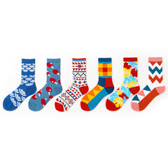 6 Pairs Funny Cozy Unisex Cotton Socks