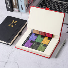 Agenda Book Planner With Pen Insert Faux Leather Diary Book Efficiency Manual