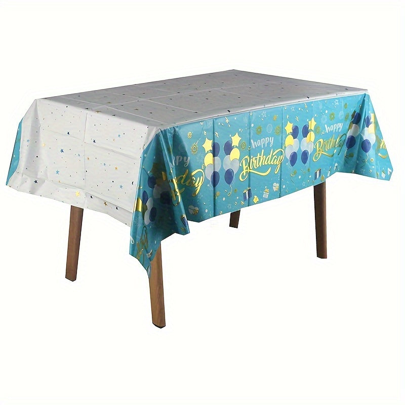 Happy Birthday Aluminum Foil Tablecloth 137x182 cm