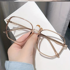 Square Jelly Anti Light Glasses Clear Lens Myopia Frame