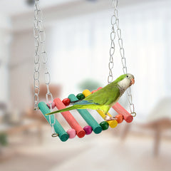 17pcs Parrot Bird Toys Set Swing Rattan Ball Bell Toy For Budgie Cockatiel