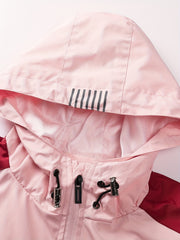 Women's Sports Hooded Zip Jacket with Pockets