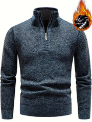 Men's Soft Touch Quarter Zip Sweater Thermal Jumper