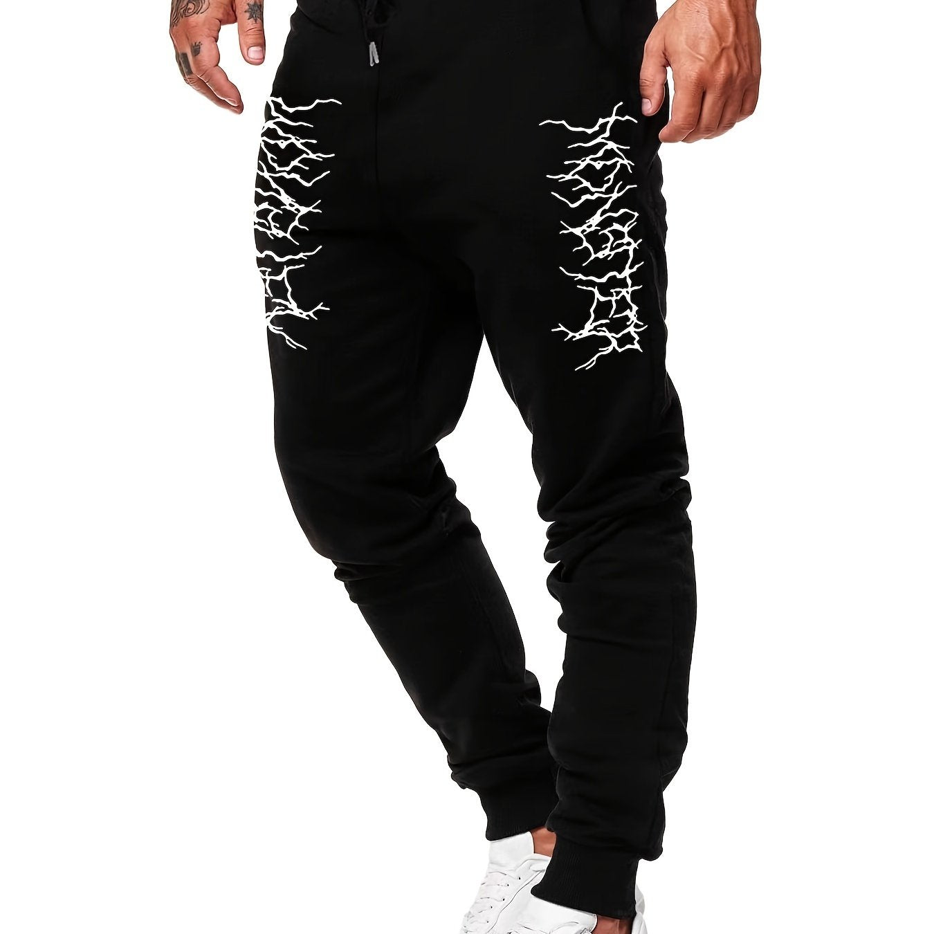 Men's Warm Jogger Sweatpants with Print