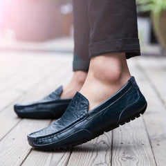 Men's Leather Slip-On Casual Business Shoes