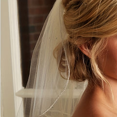 Short Wedding Bridal Head Veil With Comb Photo Accessories For Women