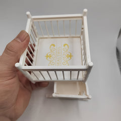 2pcs Cradle Bed and Beds Set for Dollhouses Mini Furniture Decor