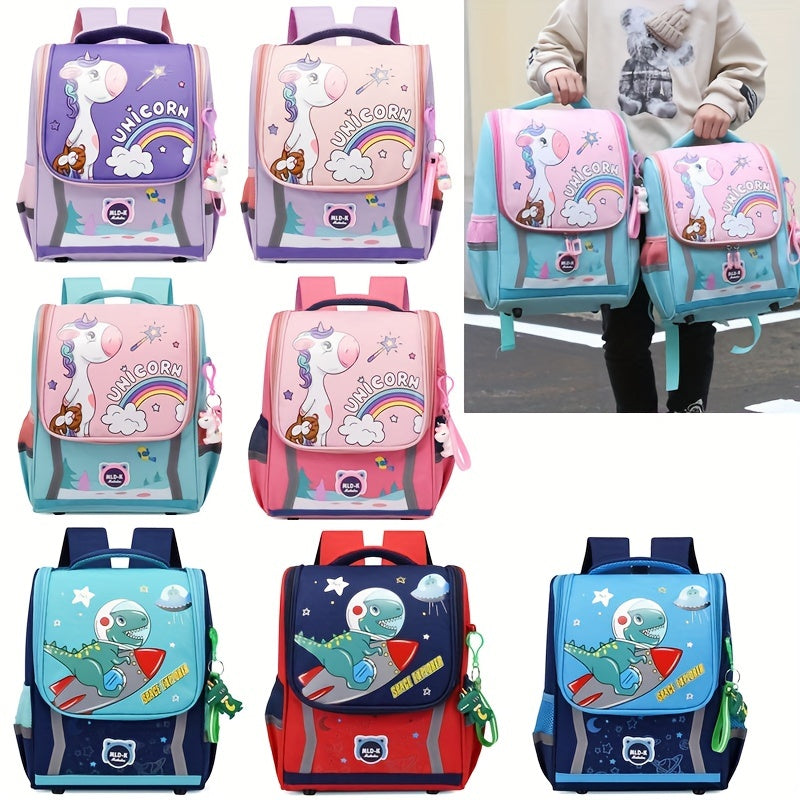 Dino Unicorn Backpack Bucket Bag Large Capacity Water Resistant