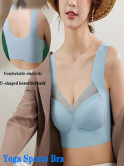 Mesh Wireless Push Up Sports Bra