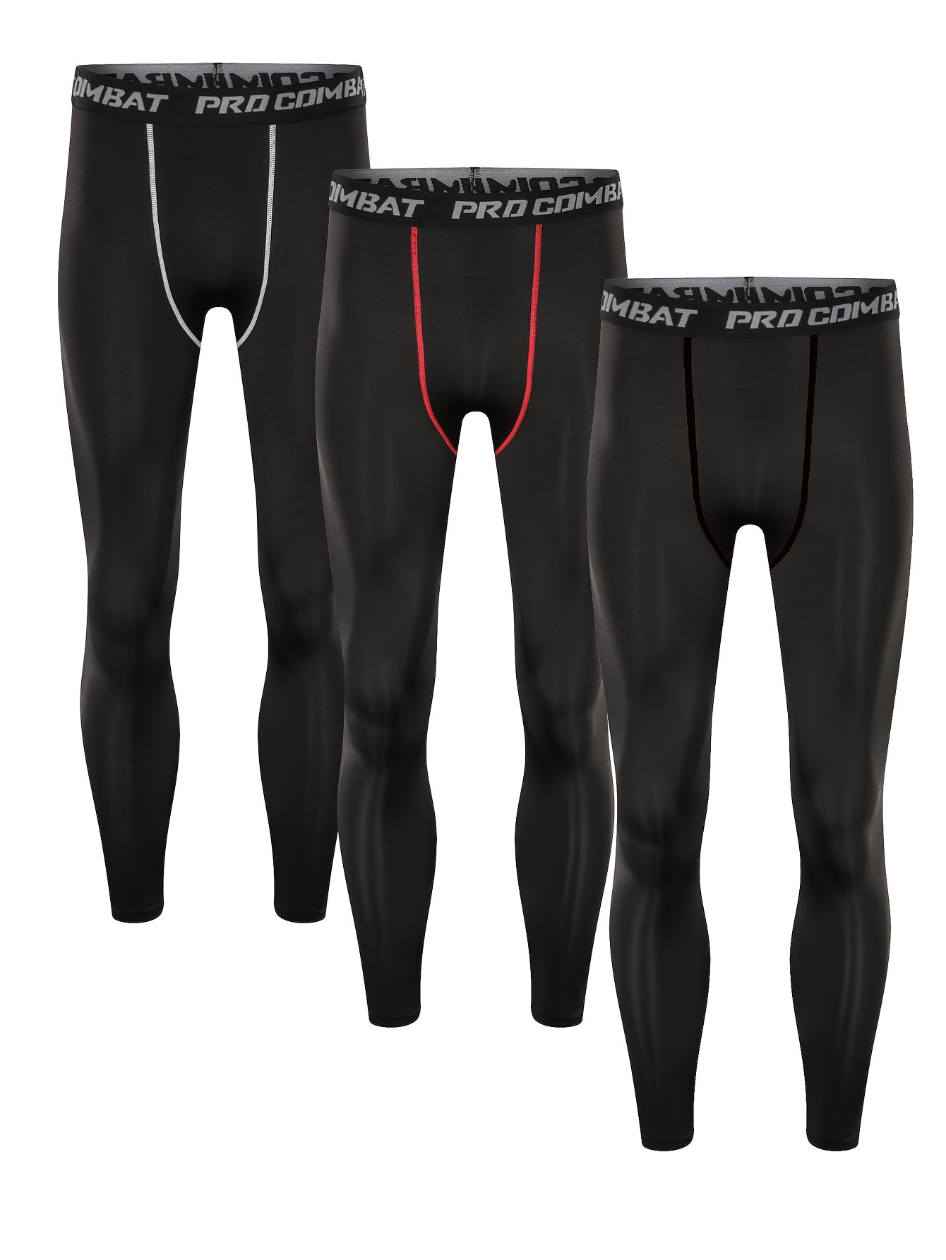 Men's Compression Pants Breathable Stretch Trousers for Fitness