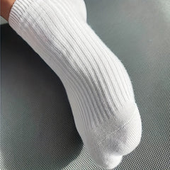 5 Pairs Women's Solid Comfy & Breathable All match Socks