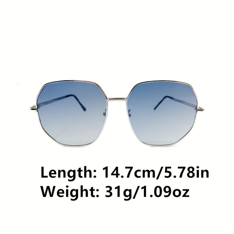 Men's Vintage Polygonal Frame Sunglasses UV Protection