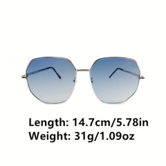 Men's Vintage Polygonal Frame Sunglasses UV Protection