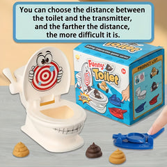 Toilet Shooting Game Set with Cartoon Toilet & Launchers - Kids' Entertainment