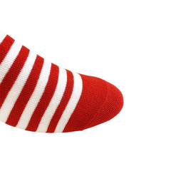 Red Santa Pattern Cotton Christmas Socks