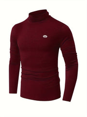 Men's Casual Sports Turtleneck Fleece Top