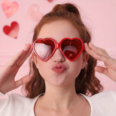 Heart Sunglasses Y2K Solid Photo Prop UV400