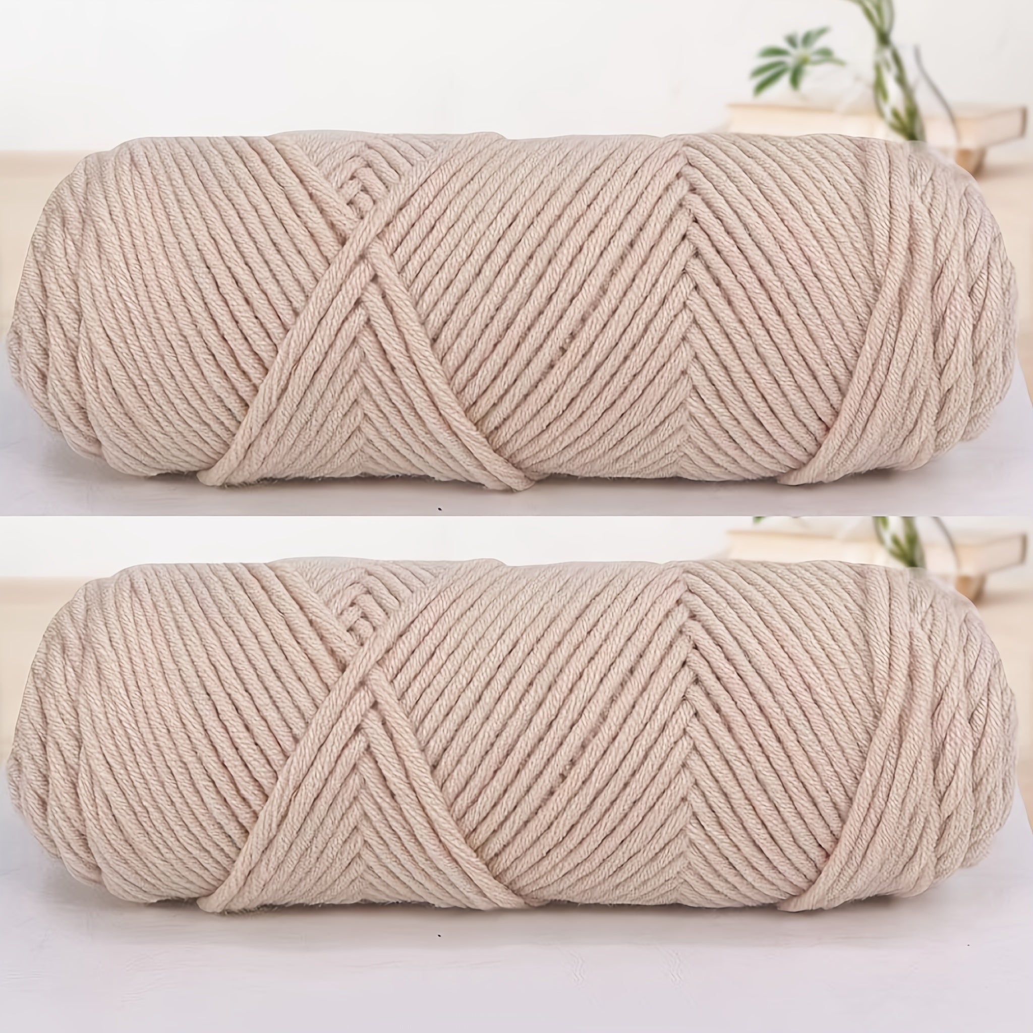 2pcs 100 Worsted Acrylic Crochet Yarn 3mm Thickness Easy To Handle