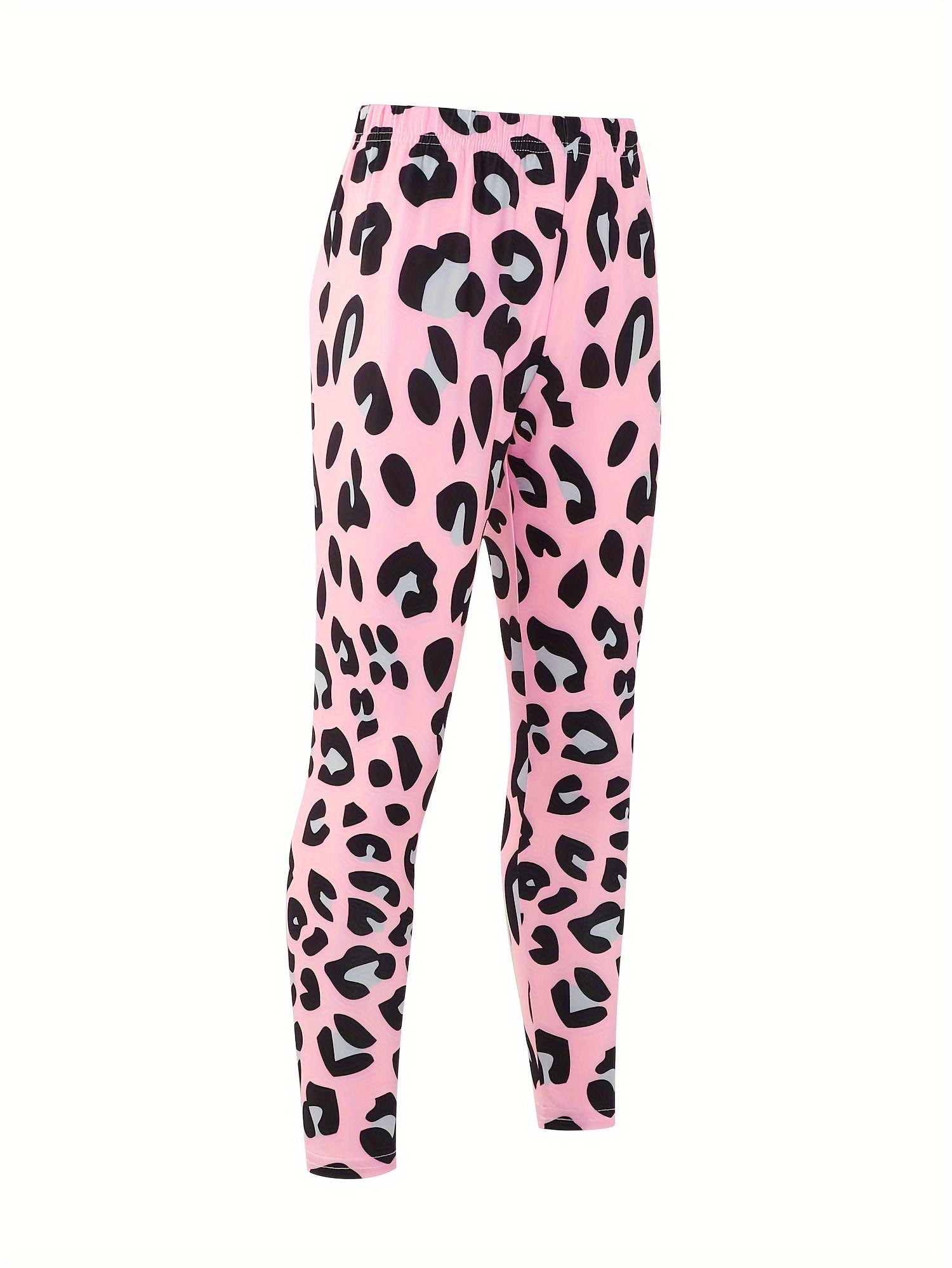 3D Leopard Print Leggings Girls Comfy Yoga Pants Spring