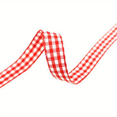 5 Yards Long Red Plaid Ribbon 2" Wide DIY Bow Gift Bag Decoration