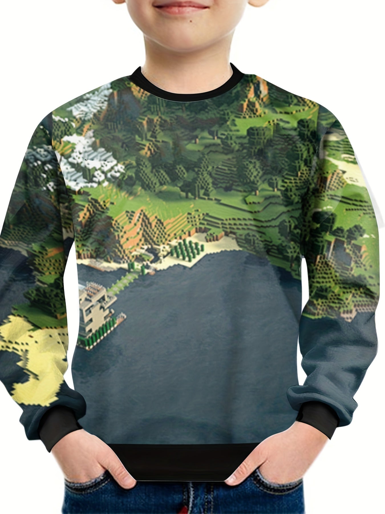 Kids Hot Game Map 3D Print Sweatshirt