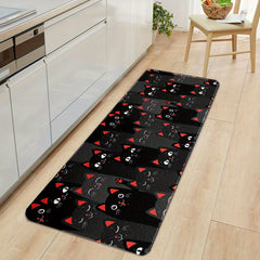 Cat Kitchen Floor Mat Cartoon Oilproof Waterproof Floor Mat Kitchen Mat