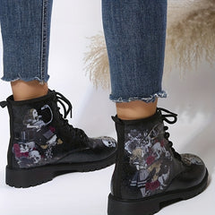 Women's Round Toe Platform Ankle Boots