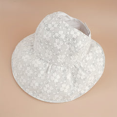 Lace Flower Bucket Hat Sunshade Basin Hat