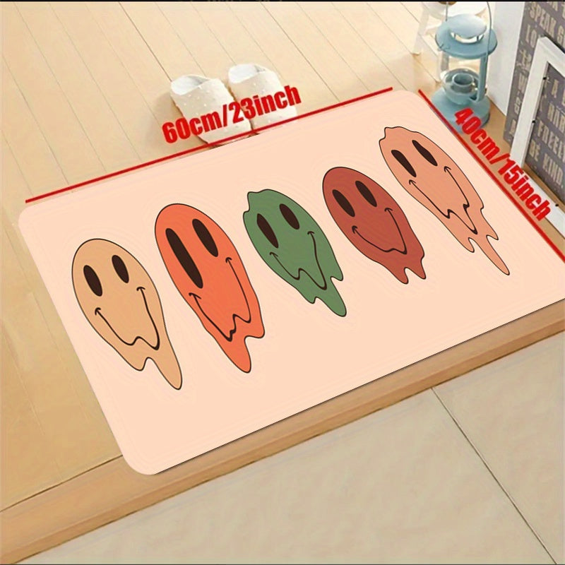 Cartoon Skull Kitchen Rug Soft Anti Fatigue Waterproof Non Slip