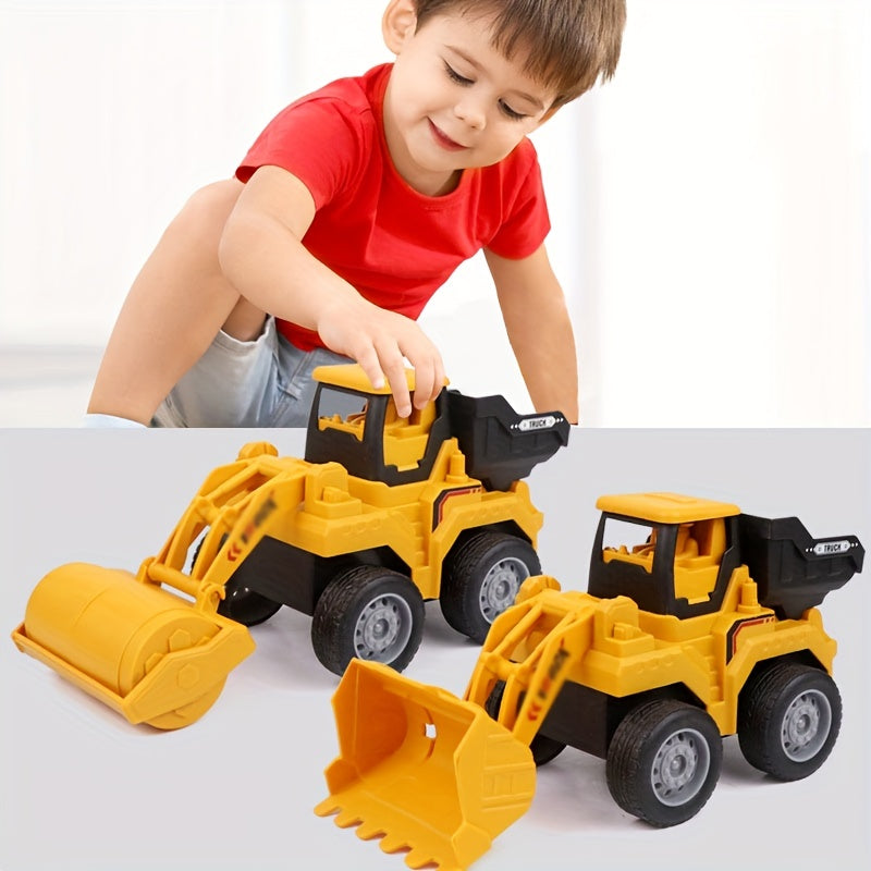 Children's Inertia Car Excavator Backhoe Truck Model Car