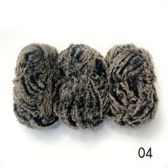 Mink Feather Yarn 4 Rolls for DIY Knitting and Crocheting