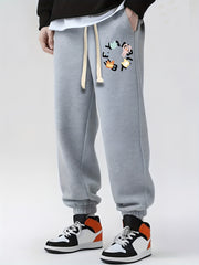 Letter Ring Print Sweatpants Casual Drawstring Jogger Pants