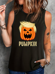 Halloween Casual Tank Top Women's Plus Graphic Print Vest