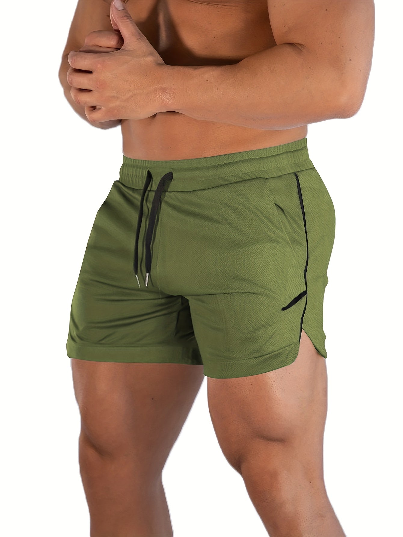 Men's Quick Dry Drawstring Sport Shorts For Outdoor Activities