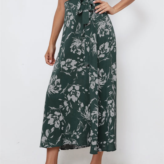 Floral Print Midi Skirt Casual Summer Spring Women's Clothing