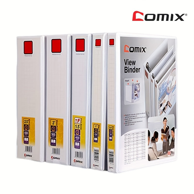 Comix A235 PVC Insert Bag A4 3 Inch 3 Holes D type Clip