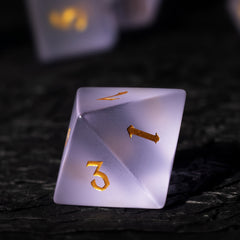 7pcs Purple Glass Gemstone Dices for Board Game