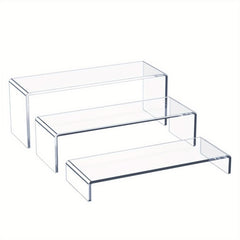 3-Layer Clear Acrylic Display Stand for Desserts Dolls Cosmetics