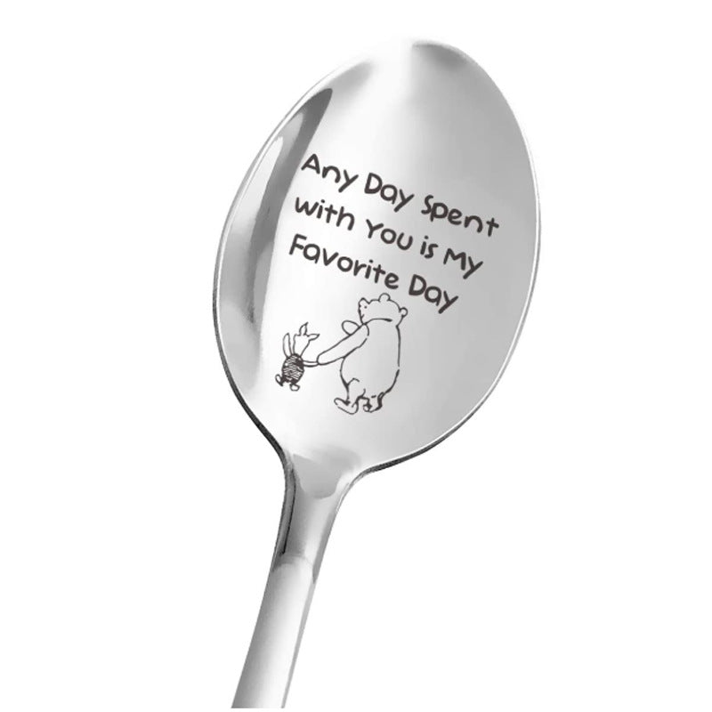 Love Letter Stainless Steel Milk & Coffee Spoons - Anniversary Gift
