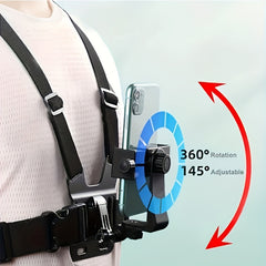 Universal Cell Phone Chest Harness Strap Holder Smartphone POV Video Clip