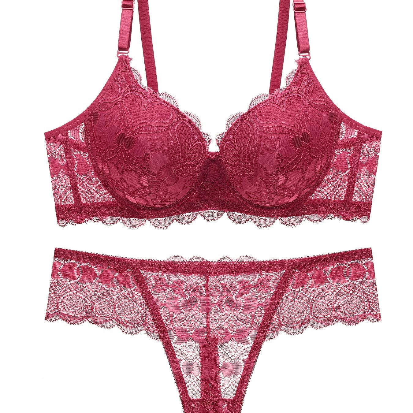 Women's Lace Lingerie Set Sexy Valentines Intimates Bra & Panty