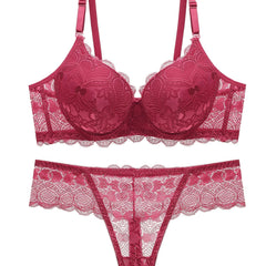 Women's Lace Lingerie Set Sexy Valentines Intimates Bra & Panty