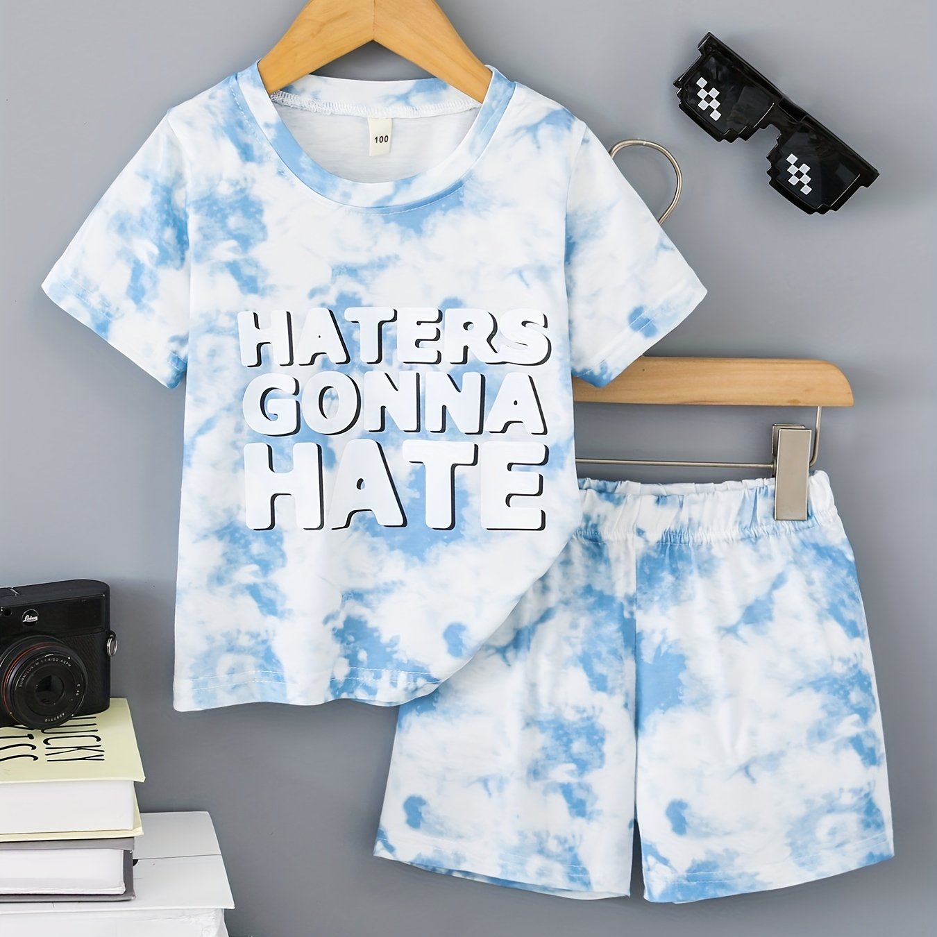 Tie Dye T-shirt & Shorts Set for Boys Kids Summer Clothes