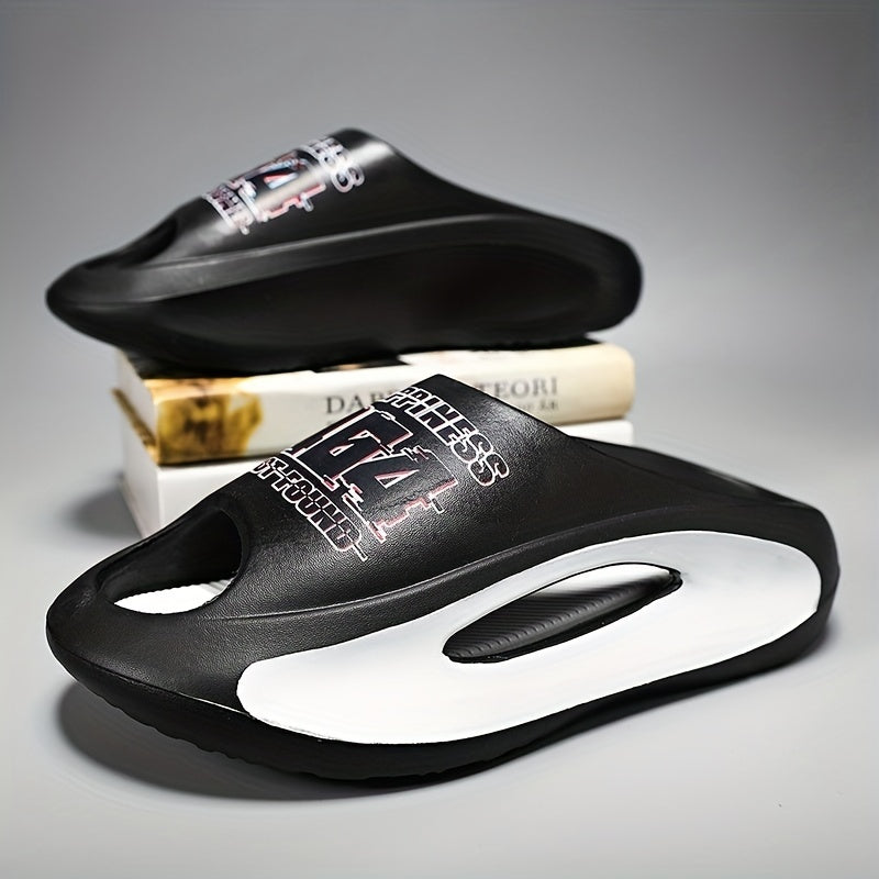 Men's Platform Slides Comfortable Non Slip Cloud Slippers