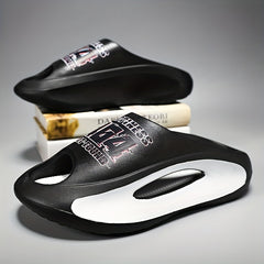 Men's Platform Slides Comfortable Non Slip Cloud Slippers