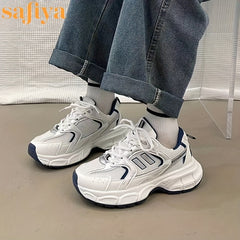 Chunky Platform Athletic Running Shoes Lace Up Casual Sneakers