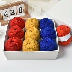 10pcs Four Strand Hand Knitted Doll Crocheted Polyester Wool Ball Yarn