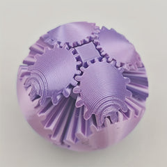 3D Printed Multicolor Gradient Gear Ball Spinning Sphere Stress Relief Model